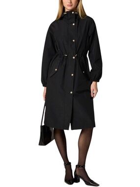 J. Crew Elegant NEW PERFECT RAINCOAT RAIN JACKET NWT XXS Black